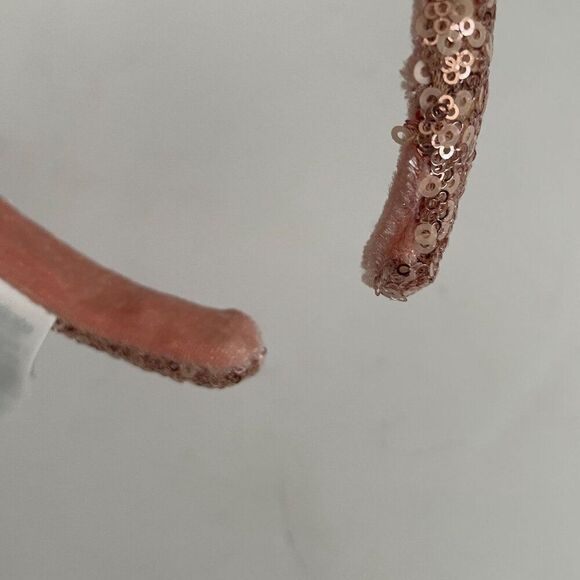 Disney‎ Ears Minnie Mouse Sequin Pink Headband Puffy Satin Bow Princess Hair - Picture 4 of 5